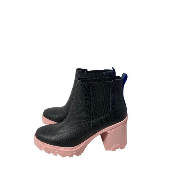 Sorel Chelsea Boots Women's Size 10.5 Black Pink Brex Heel - Picture 3 of 11